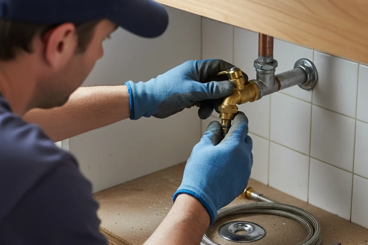 Shutoff valve and fitting work during Faucet and Fixture Repair in Dorsey
